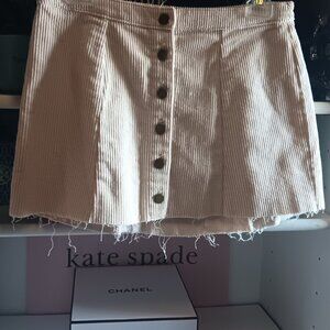 FOREVER 21 IVORY/CREAM  MINI SKIRT